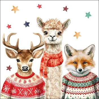 Papírový ubrousek Bílé papírové ubrousky přátelé Friends - 33*33 cm (20ks)