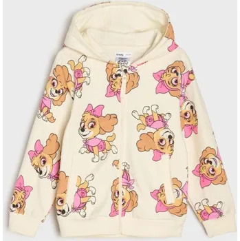 Dívčí oblečení Sinsay - Mikina na zip s kapucí PAW Patrol - krémová - 363DN-01X - 363DN-01X-122
