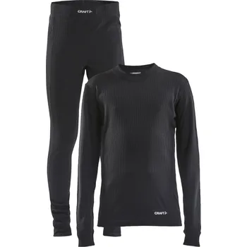 Set dětského termoprádla Dětský Set termoprádla CRAFT CORE DRY BASELAYER SET JR 1909713-999000 – Černá 158/164
