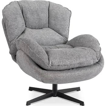 Křeslo JAKS Otočné křeslo šedé látka Rosa