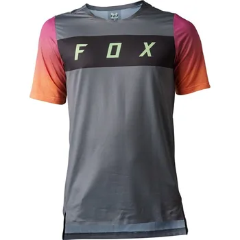 cyklistický dres FOX Flexair SS Jersey Arcadia dres pewter, L