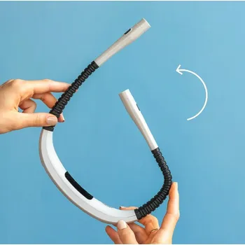 InnovaGoods Neddrer Nabíjecí čtenářská svítilna na krk 4 LED USB-C šedá/černá