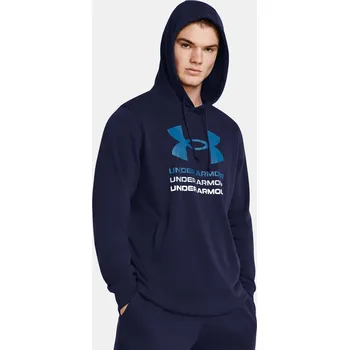 Pánská mikina Pánská mikina Under Armour UA Rival Terry Graphic Ho 1386047-410 Modrá SM