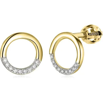 Náušnice Leru Peckové náušnice žluté a bílé zlato s brilianty