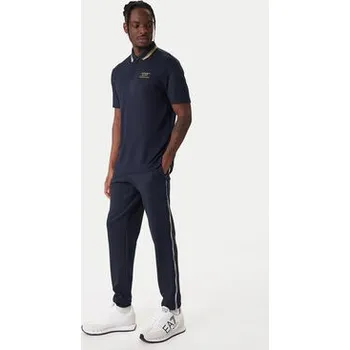 Pánská košile EA7 Emporio Armani Polokošile 7M001333 AF13739 UB102 Tmavomodrá Regular Fit L