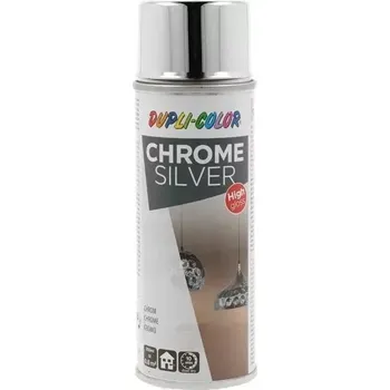 Barva ve spreji Dupli-Color Chrome Silver stříbrná dekorativní barva ve spreji 200 ml