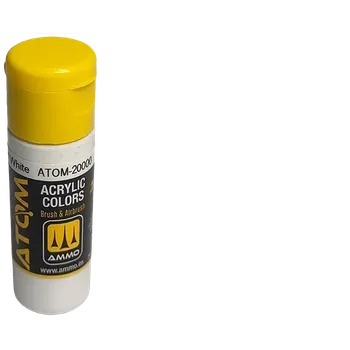 Modelářská barva Ammo Atom Matt White 20000 - 20 ml