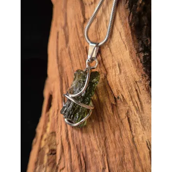 Přívěsek Vltavín Moldavite Stříbrný přívěsek s vltavínem P37 0104