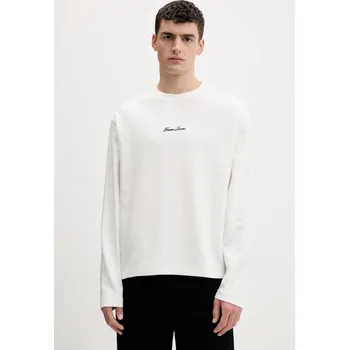 Bavlněné tričko s dlouhým rukávem Guess Jeans M6RP13.KD461 béžová 01X, vel. XXL