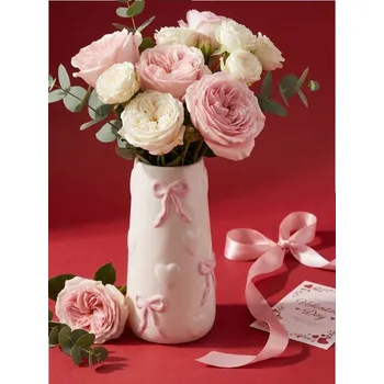 Váza Sinsay - Váza s mašlemi - bílá - 468IN-00X - 468IN-00X-ONE