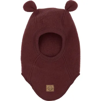 Kojenecká bunda MIKK-LINE Merino kukla s oušky - červená Rum Raisin - Velikost: 86-92 Červená 86-92