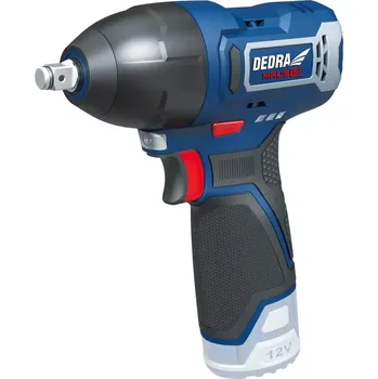 Dedra MAUS12 Mini Aku rázový utahovák 12V, 3/8",120Nm, DED7332 (Dedra DED7332 Akumulátorový rázový utahovák 3/8" 2700 RPM, bez baterie)