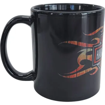 Harley-Davidson Flames Wood Style – keramický hrnek 330 ml