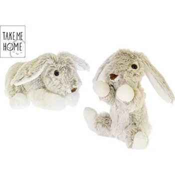 plyšák Mikro Trading Plyšový zajíček 14/12 cm Take Me Home