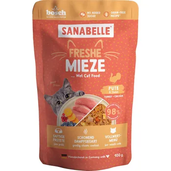Krmivo pro kočku Sanabelle Freshe Mieze Krůta & Kuře 10x100 g
