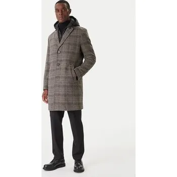 Dámské oblečení KARL LAGERFELD Vlněný kabát 455733 554755 Šedá Regular Fit 46