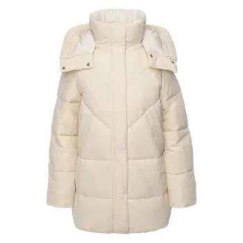 Dámská bunda Dámská Zimní prošívaná bunda GUESS ELEONOR HOODIE PUFFER W5BLBKW0492-G012 – Béžová M