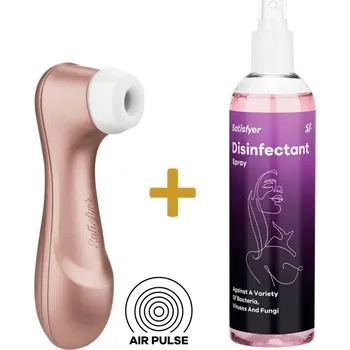 Set SATISFYER PRO 2 + WOMEN DISINFECTANT SPRAY 300 ml - s kupónem KUP15 cena 671 Kč + extra diskrétní expedice