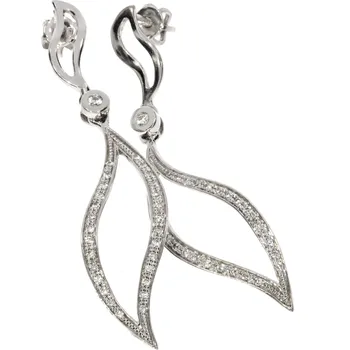 Náušnice Zlatnictví Helios Zlaté visací náušnice s brilianty