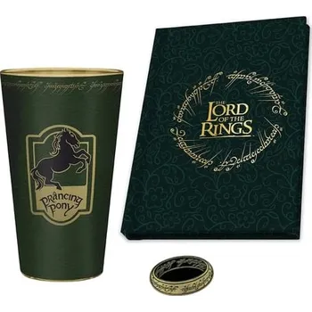 Sklenice ABYstyle Dárková sada Pán prstenů - Jeden prsten 400ml