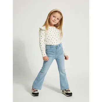 Sinsay - Džíny s rozšířenými nohavicemi s opraným efektem - modrá - 522DU-05J - 522DU-05J-116