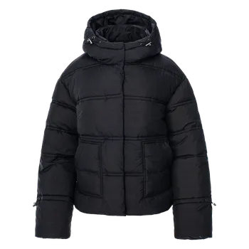 Dámská Zimní prošívaná bunda GUESS NEW DAISY CROP LOGO PUFFER W5BL43W2902-JBLK – Černá L