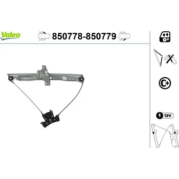 Stahovačka okna Zvedací zařízení oken VALEO 850778