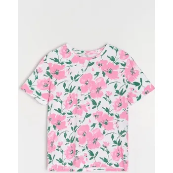 Oblečení a móda Sinsay - Bavlněné vzorované tričko - jiné - 043HB-ML1 - 043HB-ML1-XS