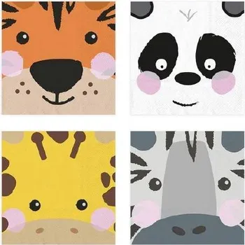 Papírový ubrousek Papírové ubrousky zvířátka 20ks 33x33cm - Party Pal