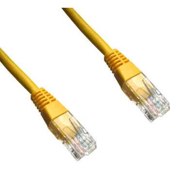 Síťový kabel Datacom Patch cord UTP CAT6 0,25m žlutý 15895