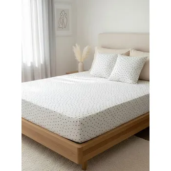 Prostěradlo Sinsay - Prostěradlo s gumou s celoplošným potiskem srdíček - černá - 694II-99X - 694II-99X-ONE