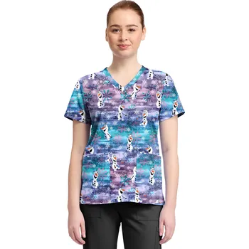 Dámská halenka Tooniforms Zdravotnická dámská halenka Disney s potiskem Sněhuláka TF796 FZLA Velikost: L