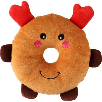 Hračka pro kočku Huhubamboo vánoční plyšový donut