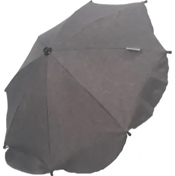 Slunečník na kočárek - hnědý-šedý melír