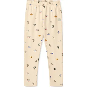 Dívčí oblečení Dětské bavlněné legíny Liewood Marie Printed Leggings LW19959 béžová 08X, vel. 140