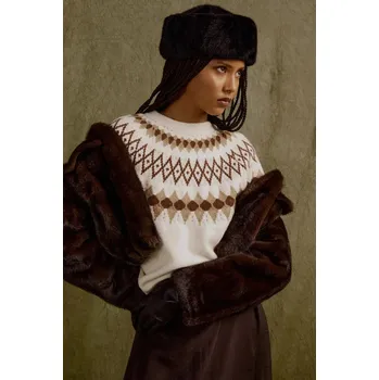 Dámský svetr Vlněný svetr Answear.LAB LU2522.fh béžová 80X, vel. M/L