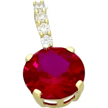 Přívěsek Goldstore Zlatý přívěs velký rubín se zirkony Váha: 1.75 g