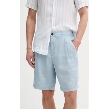 Pánské kraťasy Lněné kraťasy United Colors of Benetton 4AGHU900Z modrá 50X, vel. 46