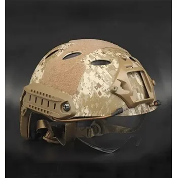 DRAGOWA Tactical Taktická helma Fast PJ s brýlemi Bolt, Digital Desert (bez certifikace)