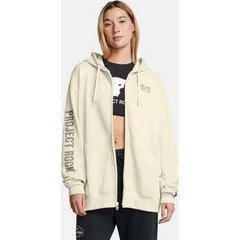 Dámská mikina Dámská mikina Under Armour Pjt Rck HWT FZ Hard at Wr 1386446-273 Hnědá MD