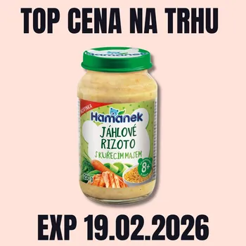 Čokoláda HAMÁNEK MV Jáhlové rizoto s kuřecím masem sklo 230 g EXP 19.02.2026