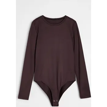 Body Sinsay - Polyamidové body s dlouhým rukávem - karmínová - 004HA-92X - 004HA-92X-XS-2