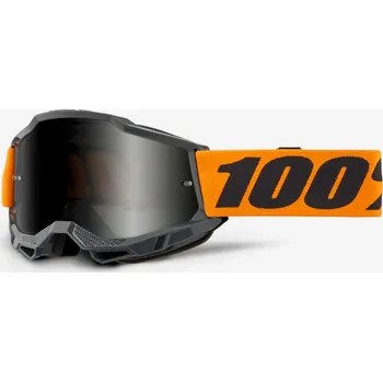 Motocyklové brýle 100percent 100% MX /enduro brýle ACCURI 2 šedé / oranžové, kouřové plexi