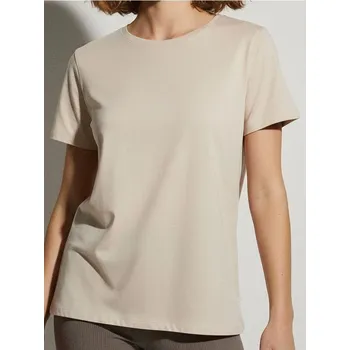 Sinsay - Bavlněné tričko s krátkým rukávem - béžová - 240HB-02X - 240HB-02X-M