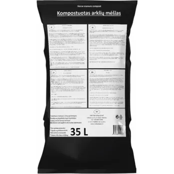 Hnojivo Kompostovaný koňský hnůj na zeleninu, gely, sazenice, 35 l