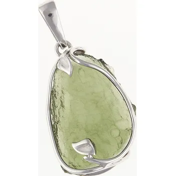 Přívěsek My Moldavite Stříbrný přívěsek s přírodním vltavínem 1757-II-14470