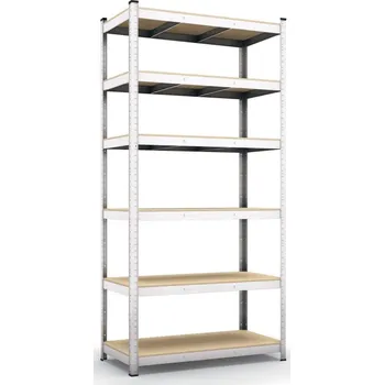 Dílenský regál SMARTREGALY Kovový regál 220x90x50cm, zinkovaný, 6-policový, nosnost 870kg