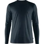 tričko pánské FJÄLLRÄVEN Abisko Wool LS M Dark Navy - XS