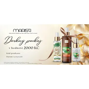 Dárková krabička Dárkový poukaz 2000 Kč Barva: Zlatá