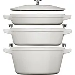 Staub La Cocotte 3 ks bílá/lanýž